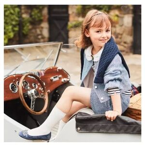 Janie and Jack Boucle Short blue Size 3 NWT